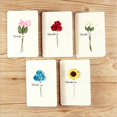 thumbnail image 2 of Tarjetas de flores secas para cumpleaños, tarjetas de felicitación de cumpleaños, tarjetas postales, regalos para niñas, 5 unids/lote por paquete, 2 of 4
