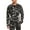 Black, variant on Ideology Mens Sweater Gray Green Full Zip Camoflauge Printed, XL