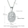 thumbnail image 6 of FOCALOOK Sagittarius Necklace for Women Oval Horoscope Medallion Pendant Constellation Zodiac Sign Jewelry, 6 of 11