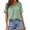 Green, variant on Womens 2025 Short Sleeve T-shirt Fashion Blouse Summer Top Shirt Loose Fit Vacation Casual Tops