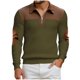 thumbnail image 2 of Ceisia Men Color Block Long Sleeve Zipper Casual Daily Outdoor Versatile Gift Fashion Athletic Top, 2 of 8