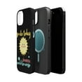 thumbnail image 2 of DistinctInk MagSafe Tough Case for Apple iPhone 14 (6.1" Screen) - Smile Today Tomorrow Could Be Worse - Wireless Charging Compatible, 2 of 6