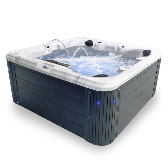 Aqualife by Strong Spas Insight 6 Person 73-Port Lounger Spa, 34 Jets, Gray