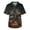 Ginger B, variant on Men's Halloween Scrub Tops V-Neck Short Sleeve Bat Web Hand Lettering Print Medical Work Uniform with Chest Pocket Comfortable Pullover Tunic Black M