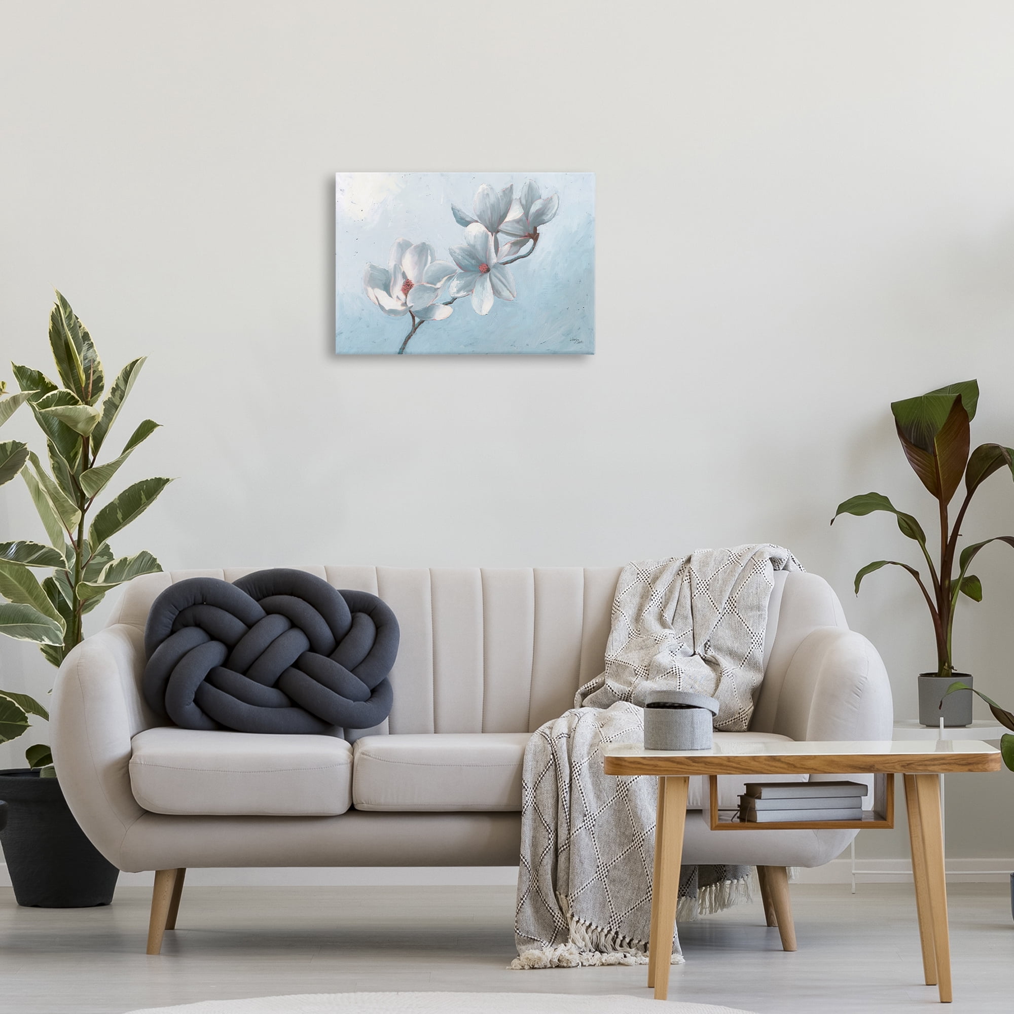Stupell Industries Budding Magnolia Blooms Botanical & Floral Painting Gallery Wrapped Canvas Art Print Wall Art, 24 x 16