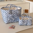 thumbnail image 6 of Yucurem Boho Quilted Fabric Storage Baskets for Organizing, Foldable Floral Laundry Hamper for Toys, Books, Towels, and Clothes, 8.86"x5.12"x4.72", 6 of 6