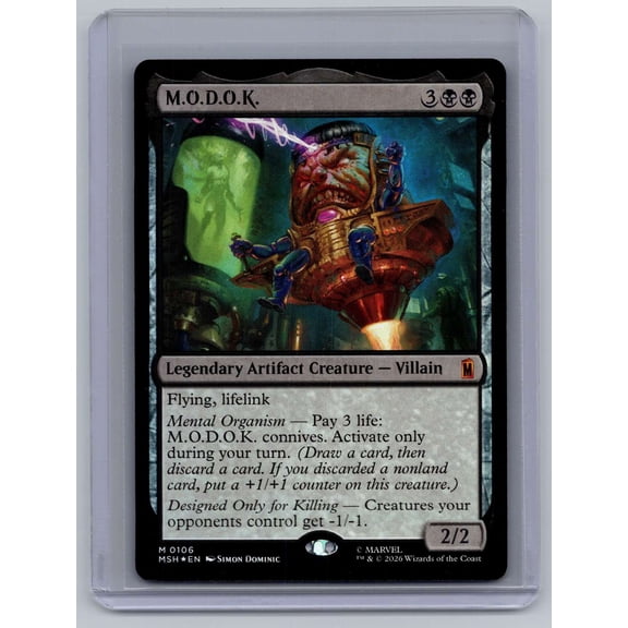 M.O.D.O.K. Foil Magic The Gathering MSH 0106 Trading Card
