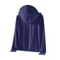 thumbnail image 7 of JoveMarine Men and Women UPF 50+ Sun Protection - Lightweight Fishing Shirts for Men Long Sleeve Zip Up Hoodie Couple Skin Sun Protection Breathable Water Resistant Workwear,Dark Blue L, 7 of 7