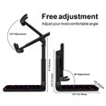 thumbnail image 3 of WIRESTER Black Foldable Phone Stand for Desk, Adjustable Portable Cell Phone Holder for iPhone 17, 16, 15, 14 and Android Smartphones - Purple Tone Hearts Pattern, 3 of 6