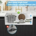 thumbnail image 4 of QinaQin Porcelain White Undermount or Drop-In Kitchen Sink, Durable Ceramic Stain-Resistant Easy-to-Clean Design, 4 of 7