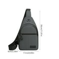 thumbnail image 3 of Bolso bandolera para hombre | Bolso de pecho ligero e impermeable de 0,2 kg | Mochila bandolera multifuncional para deportes al aire libre con puerto para auriculares para viajes y ocio, 3 of 6