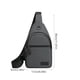thumbnail image 3 of Bolso bandolera para hombre | Bolso de pecho ligero e impermeable de 0,2 kg | Mochila bandolera multifuncional para deportes al aire libre con puerto para auriculares para viajes y ocio, 3 of 6