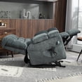 thumbnail image 2 of JUUXO Zero Gravity Lift Recliner Adult, Three Motor Zero Gravity Reciner with Adjustable Seat Height, Chenille, Indoor Recliners with Heated Massage, Navy Blue, 2 of 12