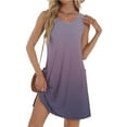 thumbnail image 1 of Liquidation d'Été 2025! Robe Grande Taille pour Femmes, Robe d'Été Décontractée Sans Manches à Col Rond Imprimée avec Poche, 1 of 5