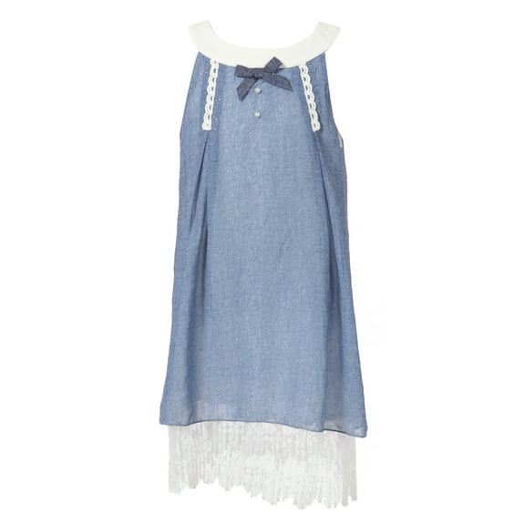 Richie House Girls' Dress with Lace Bottom RH1601