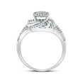 thumbnail image 4 of Diamond Princess 10kt White Gold Womens Round Diamond Flower Petals Cluster Ring 1/4 Cttw, 4 of 4
