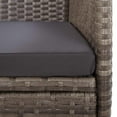 thumbnail image 6 of vidaXL 2x Outdoor Chairs with Cushions Poly Rattan Dinner Seating Gray/Beige, 6 of 14