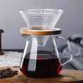 thumbnail image 2 of Juego de 2 embudos de café con forma de V y gotero de vidrio con forma de fresa para filtro de café, diámetro interior de 8,8 cm, 2 of 6