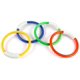 thumbnail image 4 of Juego de 4 anillos de buceo para piscinas infantiles, autoverticales bajo el agua, natación en agua segura para niños, 4 of 5