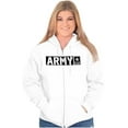 thumbnail image 4 of US Army Military Logo PT Training Unisex Plus Size Zip Hoodie Brisco Brands 2X, 4 of 5