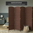 thumbnail image 6 of Red Lantern 6 ft. Tall Diamond Weave Fiber Room Divider - Dark Red - 6 Panel, 6 of 6