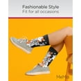 thumbnail image 5 of MeMoi Multi Cat Club Bamboo Blend Crew Socks - Womens - Female, 9-11, Black, 5 of 7