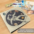 thumbnail image 4 of FORMRS 3 Ring Photo Album 4"x6" Self Adhesive Large Capacity PU Leather Cover, Astronaut Floating, 4 of 8