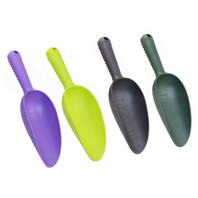 Hand Shovel Trowel Scale Fertilizer Durable PP Plastic Material Pet Food High Quality 4 Packs Household Gardening Tools