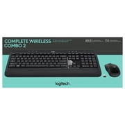 Logitech Advanced Combo Wireless Keyboard and Mouse, Black, Walmart Exclusive