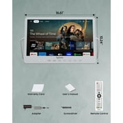 SYLVOX 15.6 Portable TV, 1080P Google TV with Rechargable Battery 6H/10000 mAh, IP66 Waterproof