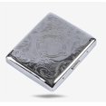 thumbnail image 1 of Metal Cigarette Case for Women Men Slim Box Holds 20 Cigarettes 84mm with Spring, 1 of 5