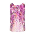 thumbnail image 6 of qILAKOG Women's Summer Flower Print Leopard Petal Elastic Shoulder Straps Tank Tops Loose Square Neck Jacquard Sleeveless Vest Shirts Casual Suspenders Cotton Basic Tunic Plus Size Blouse Pullover, 6 of 6
