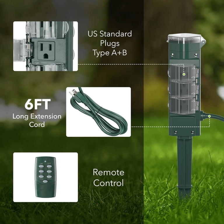 Outdoor Timer For Lights HBN Outdoor Photocell Light Timer ...