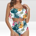 thumbnail image 1 of Pisexur Tankini Swimsuits for Women Tummy Control Two Piece Bathing Suits Ruffled Flounce Tankini Top with High Waisted Bottom Bikini Set, 1 of 6