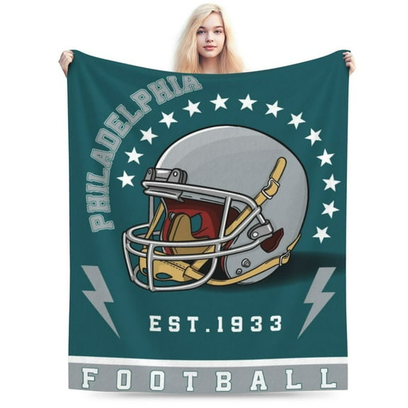 Philadelphia Football Throw Blanket, Soft Lightweight Plush Warm Blankets For Men And Women, Sports Fan Gifts Bed Tapestry For Sofa, Travel 50"X40"
