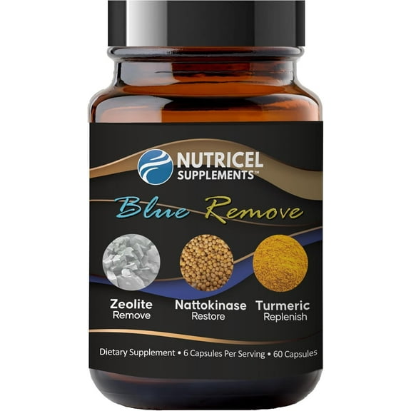 Nutricel Supplements Methylene Blue Pharmaceutical Grade Capsules, with Added Micronized Zeolite, Nattokinase (Non-GMO), Turmeric, Bromelain, and NAC in Cleansing Formula Inspired by Dr. McCullough