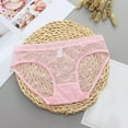 thumbnail image 3 of Aayomet Women's Underwear Womens Sheer Lace Panties See Through Mesh Cotton Crotch Seamless Briefs,Pink M, 3 of 5
