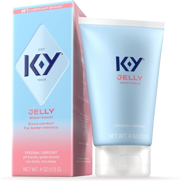 K-Y Glide Jelly Water-Based Personal Lubricant, Paraben-Free, 4 oz