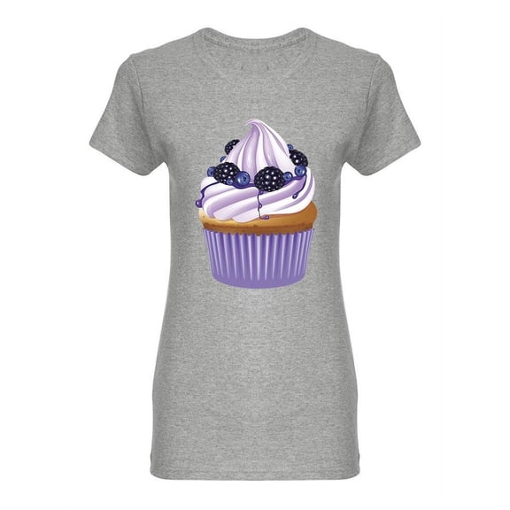 Berry Cupcake Design Shaped T-Shirt Women -Image by Shutterstock, Female Small
