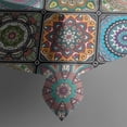 thumbnail image 5 of Multicolor Ethnic Mandala Pattern Square Tablecloth,Waterproof Square Table Cover,Wipeable Spillproof Washable Table Cover for Home Kitchen Party Decor 60"x60"(152x152cm), 5 of 6
