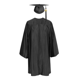 Misscom Matte Unisex Graduation Cap and Gown 2025 Set with Tassel for High School and Bachelor Graduation Dress