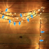 FONDOTIN 100 Pcs Fancy Decorative Light Bulbs Outdoor 3.50X1.50X1.50CM Blue