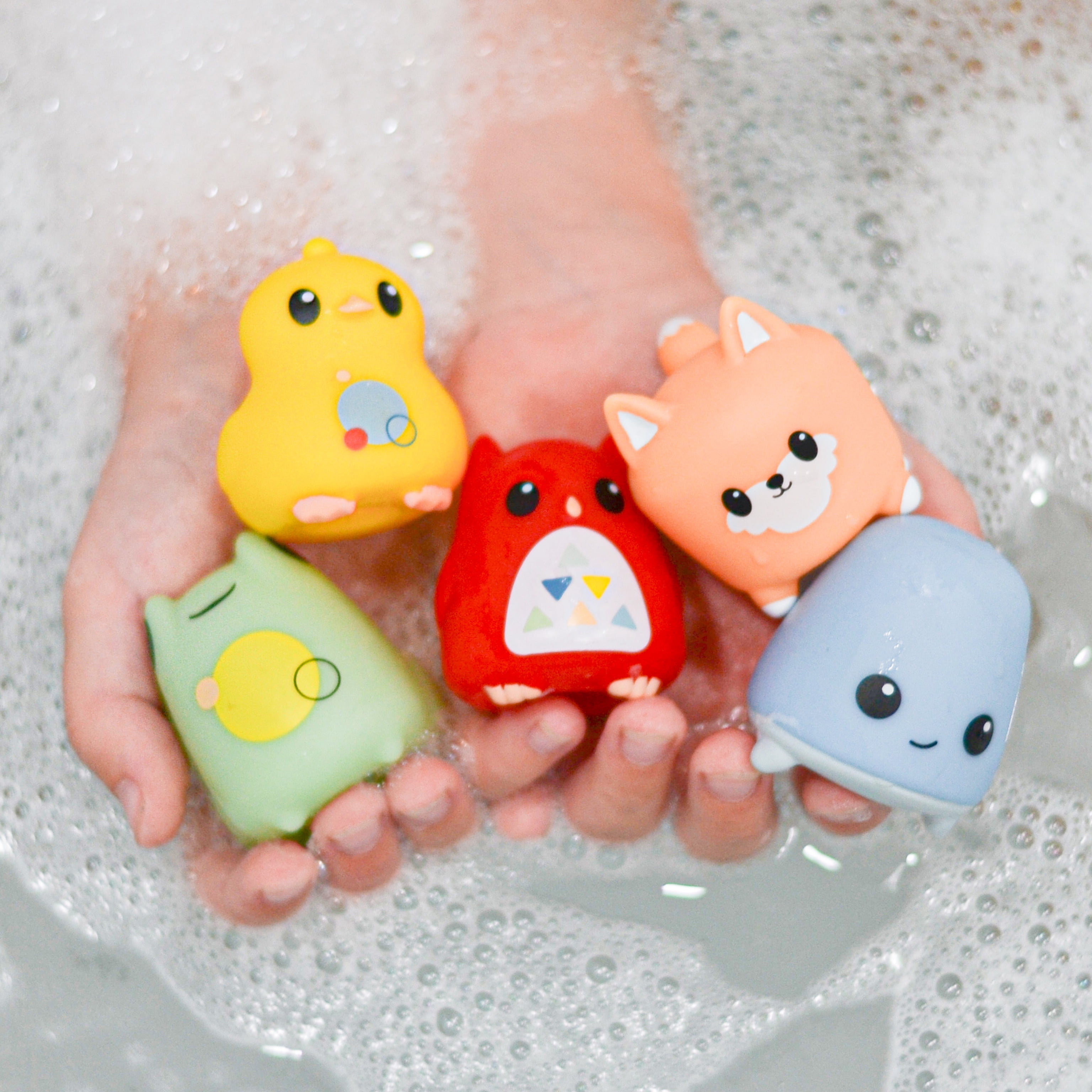 Hopscotch Lane Finger Puppets - 5 Animal Bath Toys, Toddlers Ages 3+