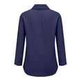thumbnail image 6 of Endives Women's Linen Pant Suit Fashion Athleisure Solid Color Drop Shoulder Long Sleeve Button Down Shirt and Pant Set S-5XL, 6 of 6