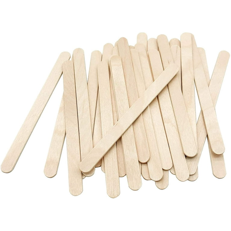 Happon 250 Pcs Craft Sticks Ice Cream Sticks Natural Wood Popsicle Craft  Sticks 4.5 inch Length Treat Sticks Ice Pop Sticks for DIY Crafts 