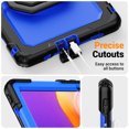 thumbnail image 7 of for Xiaomi Redmi Pad 2 Case 11 2025, 360 Rotating Shockproof Cover with Stand, Handle, Shoulder Strap (TB336FU/TB330FU), Dark Blue Panel, 7 of 7