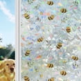 Bees Window Privacy Film Minimalist Rustic Yellow Wildflowers Leaves ...