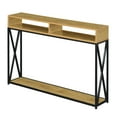 thumbnail image 1 of Convenience Concepts Tucson Deluxe 2 Tier Console Table - English Oak / Black, 1 of 2