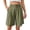 Army Green, variant on Womens Bermuda Shorts, High Waist Pleated Tailored Work Trousers with Pockets for Summer Work