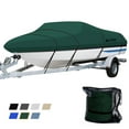 thumbnail image 1 of Leader Accessories 600D Solution Dyed Waterproof Universal Fit Boat Cover , Fits 20' - 22' Boat,Hunter Green, 1 of 7